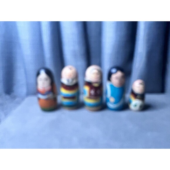 Russian Nesting Dolls Lot Women Man Chef Handpainted Mixed - Picture 10 of 16